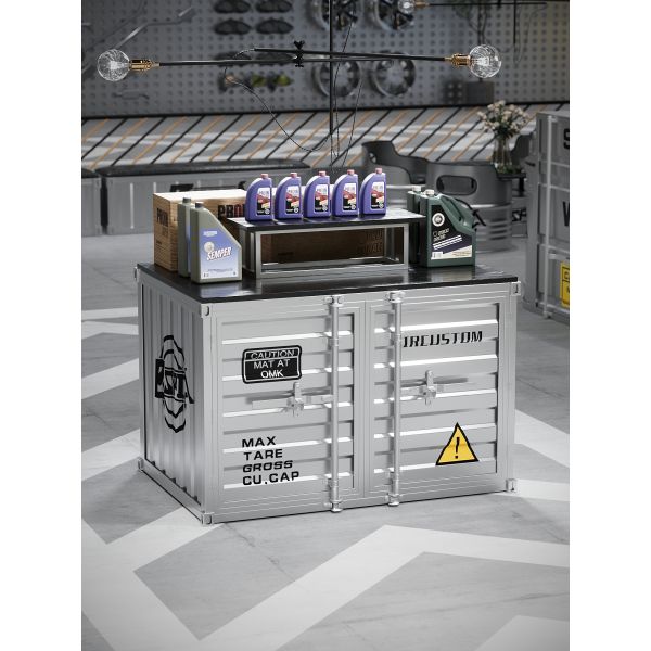 Wholesale Solid Wood Top Bar Counter with Wrought Iron Frame for Outdoor Bistro Bar