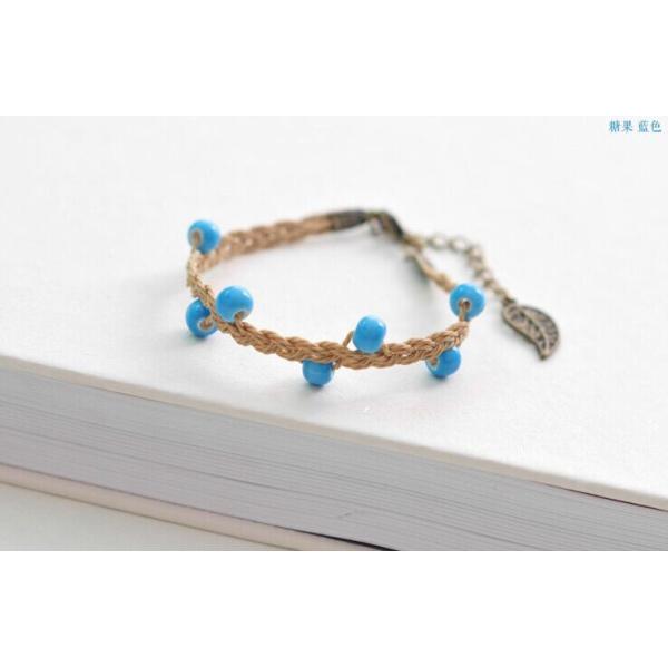 Playful, sweet candy lines woven ceramic jewelry jewelry bracelet