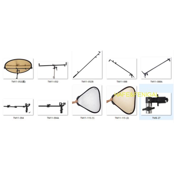 Dual-Sided Handheld Reflector And Reflector Clamp For Studio Fixed Lighting Setups