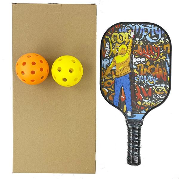 Fiberglass Material Pickle Ball Paddle Net Customized Hard EVA Pickle Ball Set