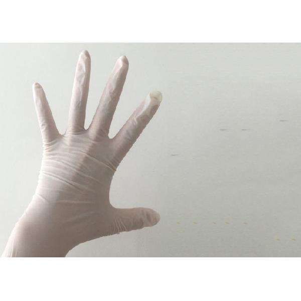 Non Toxic White Surgical Gloves , Vinyl Exam Gloves Net Weight 4.0-5.5g