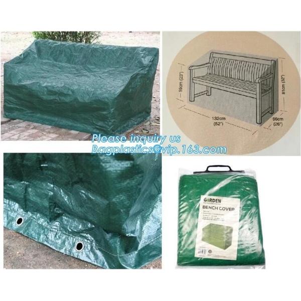 Green Waterproof pe plastic outdoor garden furniture covers,lounge bench covers,funiture series,garden bench cover, bag