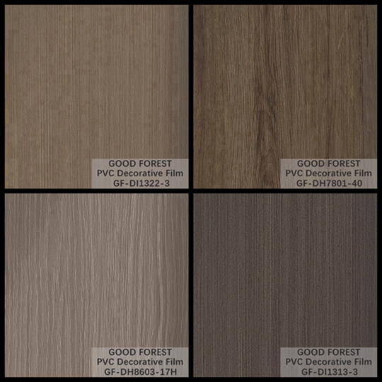 Partition PVC Decorative Film 0.25mm - 0.60mm Thickness Dark Grey Color