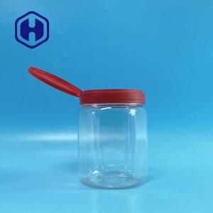  Flip Top Hexagonal Clear PET Plastic Jars For Bath Salts 660ml Manufactures