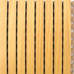 Paint Spraying Fireproof Wooden Grooved Acoustic Panel Museum Sound Absorbing