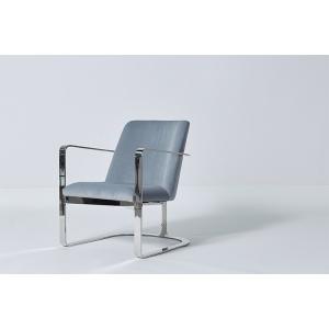  Modern Design Clean Blue Fabric Furniture Dining Room Chairs With Steel Metal Base Manufactures