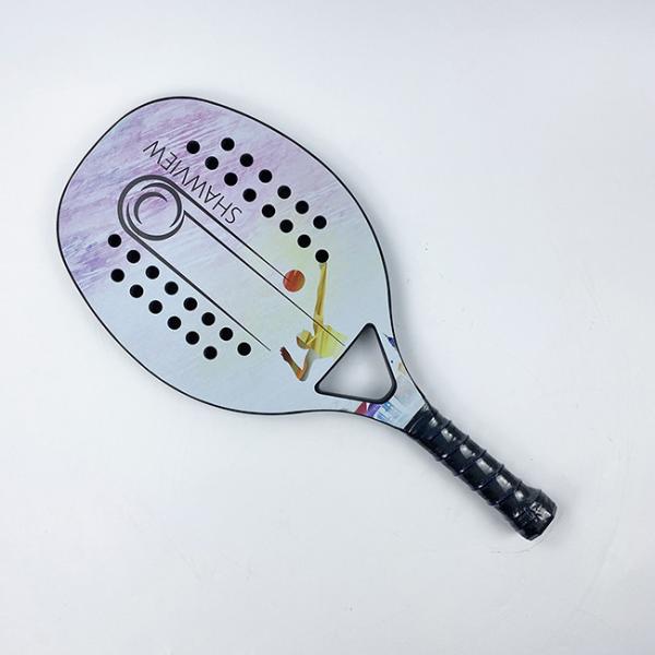 PU Beach Tennis Paddles 12K Carbon Customized Beach Ball Racket