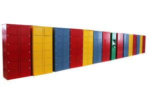  Smart Public Rental Airport Left Luggage Lockers , Card / Cash Payment System Market Metal Lockers Manufactures