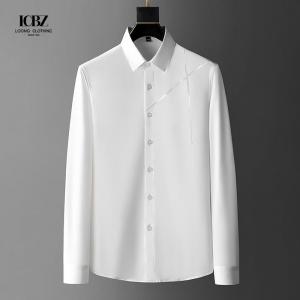 China Large Size Custom Embroidered Mens Shirts in Oversized Design with Woven Fabric on sale