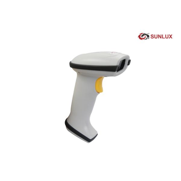 USB Cable Handheld Laser Barcode Scanner White Durable Rugged ABS+PC Case