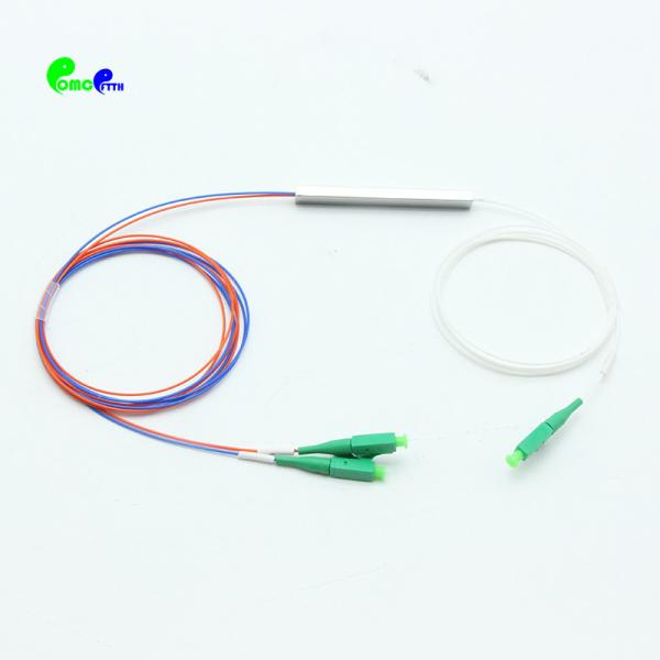 Blockless Fiber Optic Splitter G657A 2 Way PLC Splitter 1x2