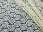 Soft Yellow Cotton Nylon Lace Fabric Dot Floral Knitted For Lace Dress CY-DK0034