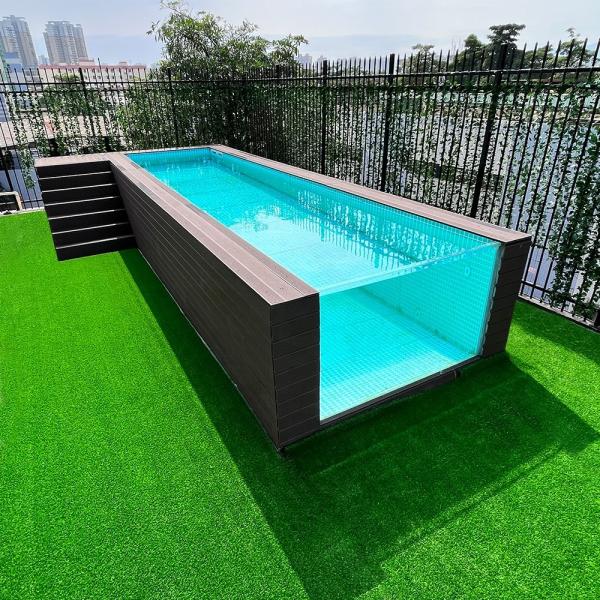 2500KGS Net Weight Clear Swim Spa Pool for Outdoor Aquatic Training and Relaxation
