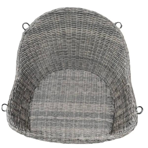 Luxury hotel resort backyard outdoor swing set wicker aluminum garden hammock shell Rattan Patio Swings---6070