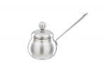 Middle east type stainless steel silver milk cup with lid and stainless steel