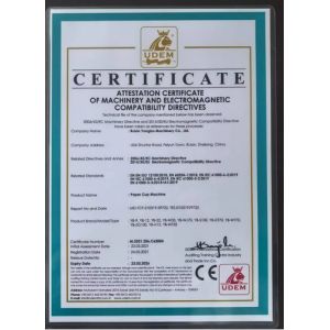 Ruian Yongbo Machinery Co., Ltd. Certifications