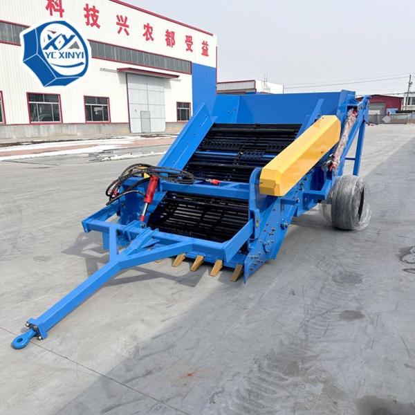 Manganese Steel Blade Stone Picker Hydraulic Tractor Mounted Blue Color