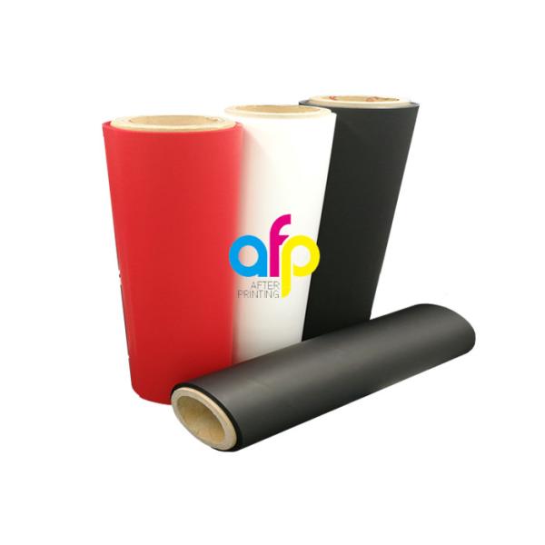 Red 35 Micron Matte Lamination Film Roll Eco Friendly Soft Touch Material