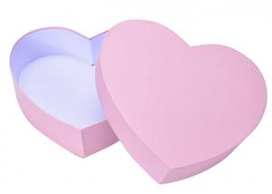 Rigid Heart Shaped Board Game Monthly Box Foldable Pink Purple Matte Lamination