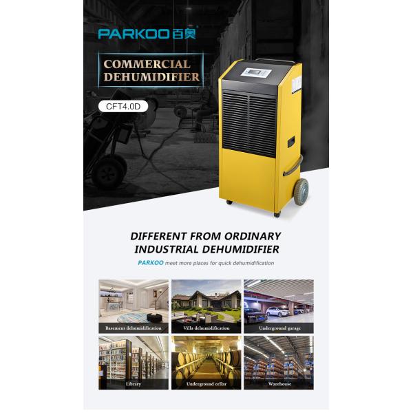 550m3 96L/DAY Industrial Commercial Dehumidifier With Wheel