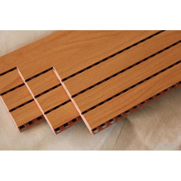 Studio Room Wooden Grooved Acoustic Panel MDF Board Fireproof Melamine Surface