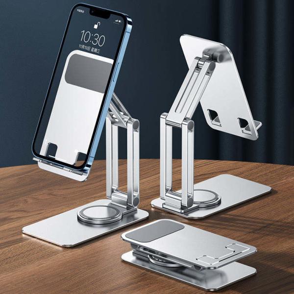 Foldable Desk Swivel Phone Holder Cell Phone Desktop Stand Alloy