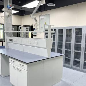  2 Shelves Hospital Lab Furniture 90cm Anti Chemicals Biology Bench ISO Certified Manufactures