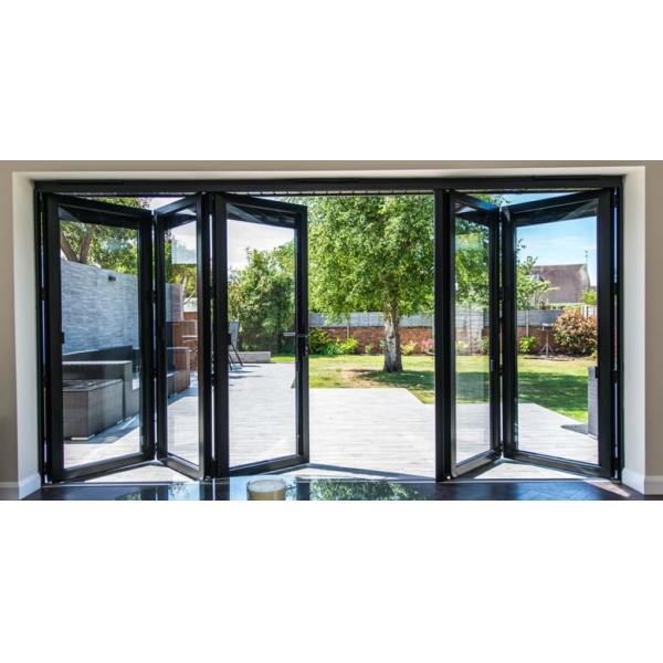Thermal Insulation Sliding Frame Aluminum Door Profile 2.5mm For Patio Glass Bi Folding Doors