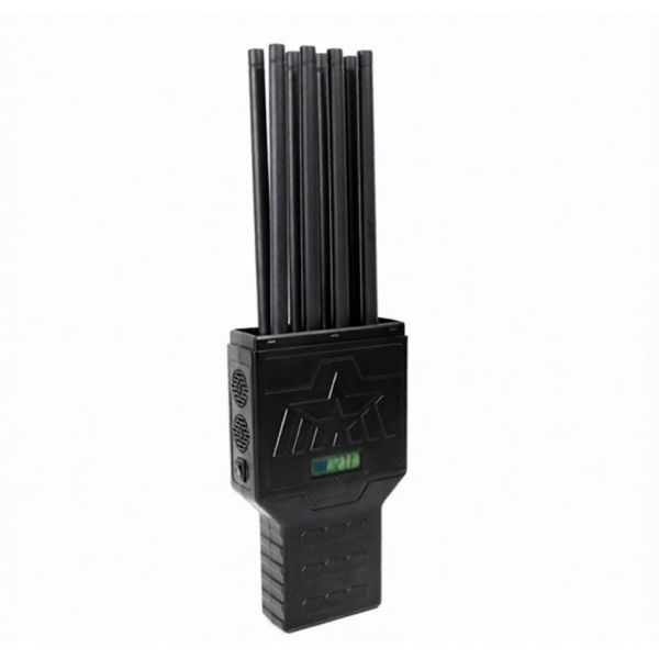 Handheld Phone Signal Jammer 8 Antennas For Jamming Phone WiFi GPS Signal