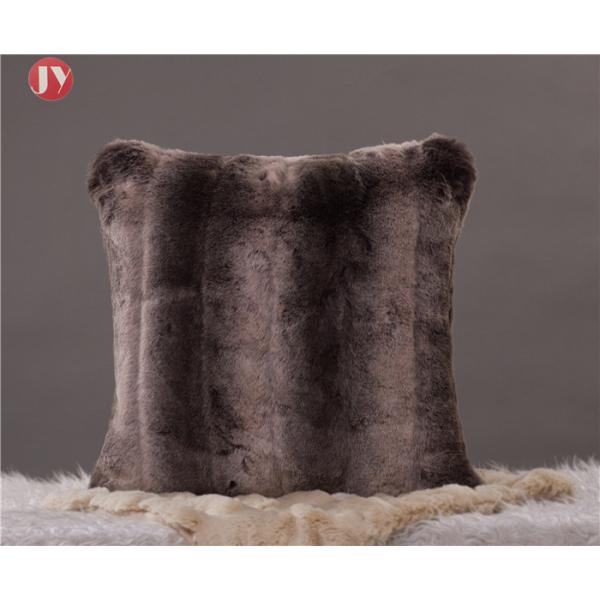 Luxury Faux Fur Throw Pillow Cover Deluxe Decorative Plush Pillow Case Cushion Coverfor Sofa Bedroom Car 18 x 18 Inch