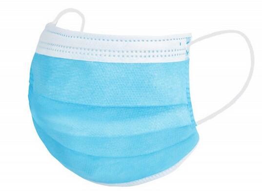 Earloop Style 3 Ply Disposable Face Mask , Anti Virus Disposable Blue Mask