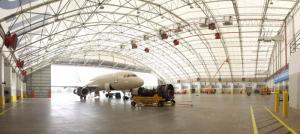 China Prefabricated Steel Pipe Truss Airplane Hangar Buildings Supply Big Room For Plane Parking on sale