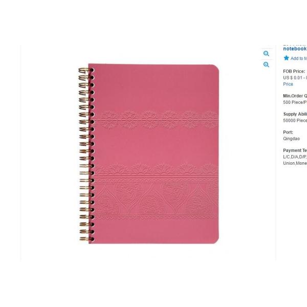 Spiral notebook with dividers, spiral notebook with custom printing,spiral notebook with colored paper, A4, A5...