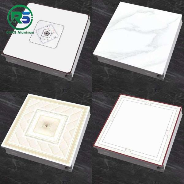 Steel Interior Artistic Metal Ceiling Tiles Aluminium Clip In False Frame 600*600mm 600*1200mm