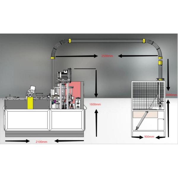 Double Wall Disposable Paper Coffee Cup Making Machine Paper Cup Production Machine 1800 kg 70-90Pcs/min