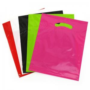  Cute Garment Die Cut Plastic Bags , Custom Printed Die Cut Handle Bags Manufactures