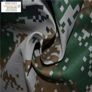 Antistatic Camouflage Printed 280g Fire Retardant Cotton Fabric Manufactures