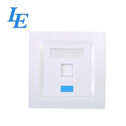 China 1Port Network Faceplate Socket ABS Material For Cat 5e / Cat 6 ROHS Approved for sale