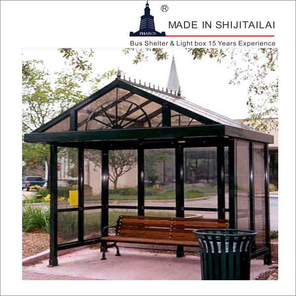 Powder Spraying WiFi L4650mm Aluminum Bus Shelter
