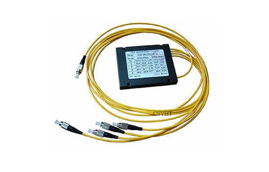 Fiber optic FBT splitter 1x4