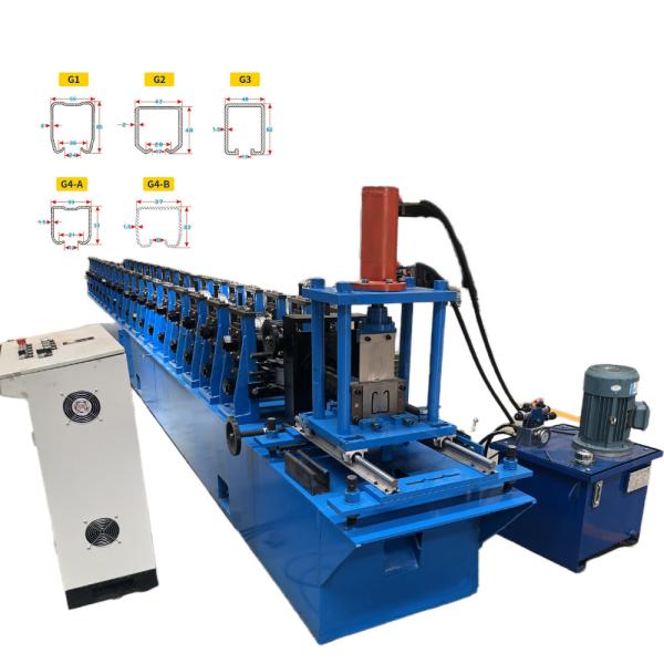 Customized Gearbox Drive Industrial Garage Door Box Rail Roll Forming Machine