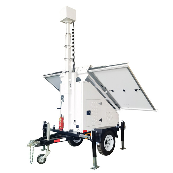AU  US Standards Portable Mobile Solar Trailer Manual Lifting Steel Material