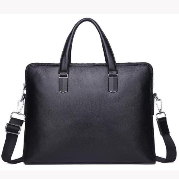 Business Men'S First Layer Cowhide 14 Inch Laptop Messenger Bags