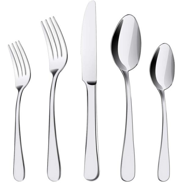 5 Pieces Stainless Steel Safe Flatware Cutlery Set Utensil Kitchen Cookware Sets