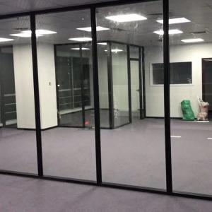  Rectangle Office Glass Partition Curtain Wall With Heat Insulation Manufactures