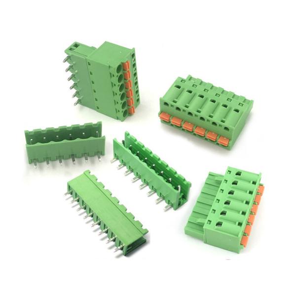 5.08mm Pitch Plug-in Screwless Terminal Blocks Plug Horizontal Wiring Entry