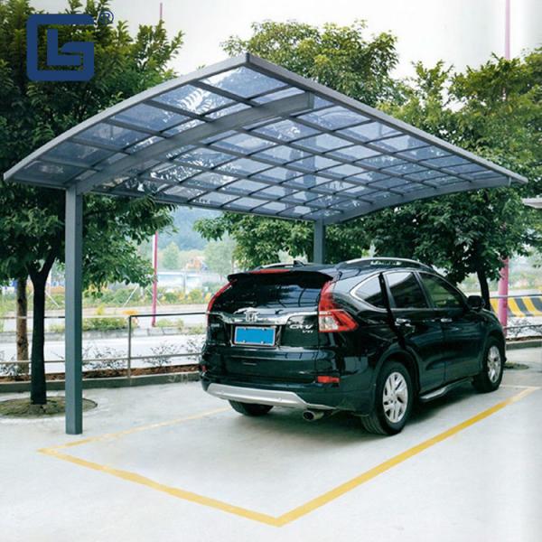 R Type Outdoor Car Parking Shelter 6063 Aluminum Single Shed Grey 5.5m Rainproof