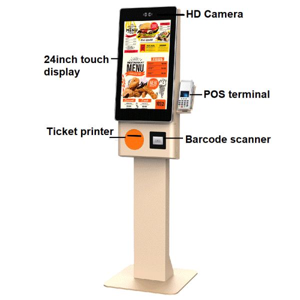 22inch Touchscreen Self-Ordering Payment Kiosk with SDK Function Multi-OS Support for Malls & Restaurants