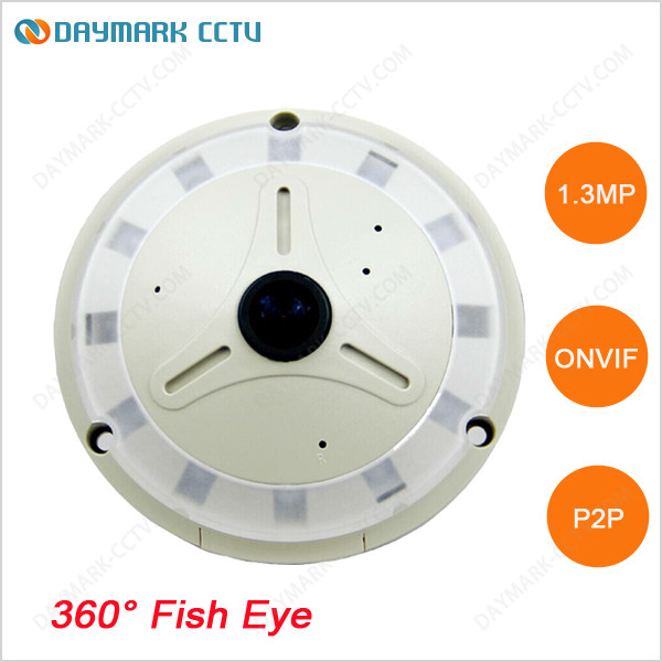 1.3MP HD Fisheye IP Camera 360 degree Panoramic View 128G SD Card
