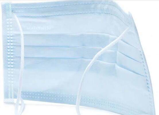 Three Layer Disposable Medical Mask , Antibacterial Disposable Mouth Mask